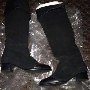 Joie suede and leather boots size 8 Black